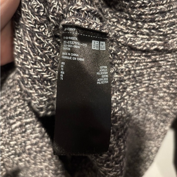 UNIQLO Cotton Speckled Grey & White Sweater - Picture 3 of 4